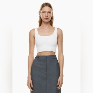 Babaton Sculpt Knit Squareneck Cropped Tank